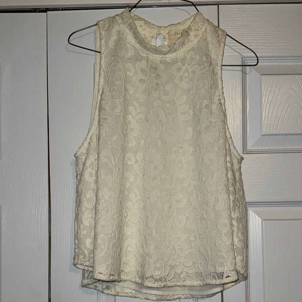 Elodie Cream Floral Lace Blouse